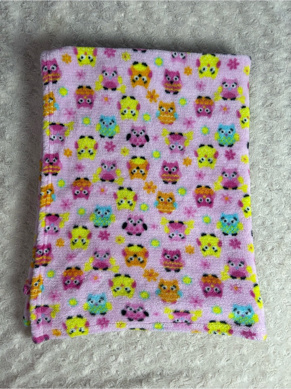Swiggles Pink Owls Baby Blanket Black Yellow Blue Floral Flower Orange Lovey
